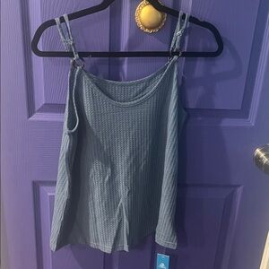 Cupshe Blue Textured Camisole Top
